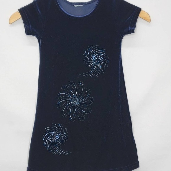 UNBRANDED little girl velvet background and  little flower firework detail - Picture 7 of 10